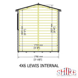 Lewis 4x6 Garden Shed Double Doors 12mm Shiplap T&G