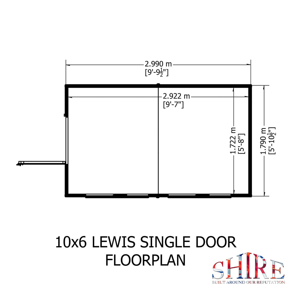 Lewis 10x6 Shiplap Garden Shed 12mm Shiplap T&G