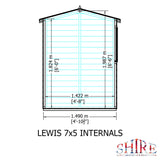 Lewis 7x5 Garden Shed 12mm Shiplap T&G