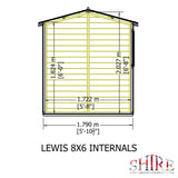 Lewis 8x6 Garden Shed 12mm Shiplap T&G