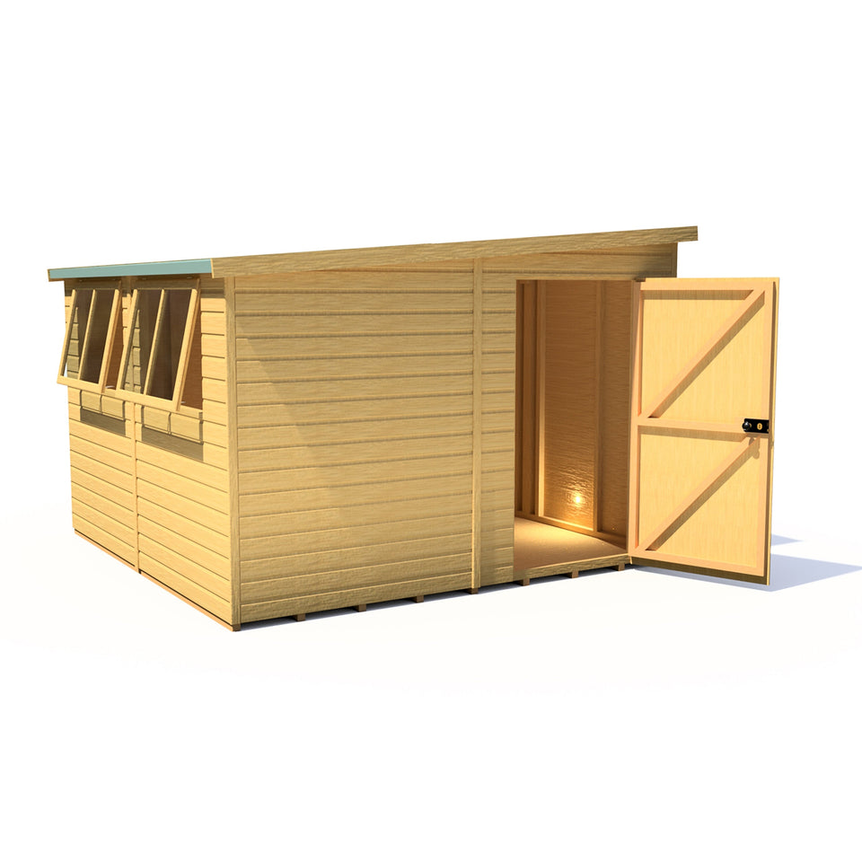 Norfolk Style B 10x12 single door 12mm Shiplap Garden Shed