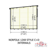 Norfolk 12x8 Double Door 12mm Shiplap Garden Shed
