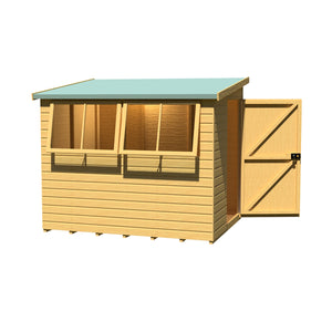 Norfolk Style B 8x6 Single Door 12mm Shiplap Garden Shed