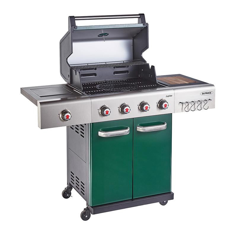 Outback Jupiter 4 Burner Hybrid BBQ - Green