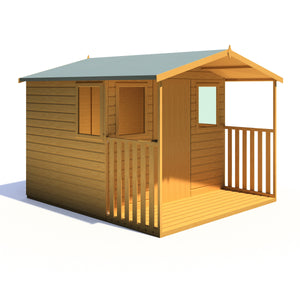 Orkney 8x9 Garden Shed with veranda 12mm Shiplap T&G