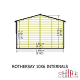Rothesay 10x6 Garden Shed 12mm Shiplap T&G