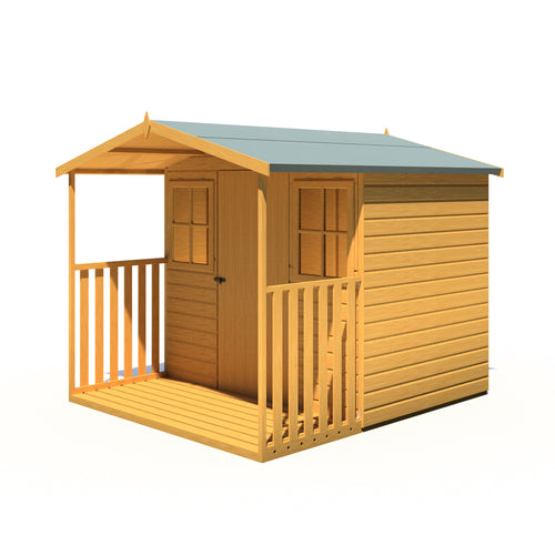 Rothesay 7x8  Garden Shed with Veranda 12mm Shiplap T&G