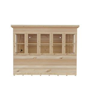 8x8 Sun Pent Potting Shed Style A Single Door 12mm Shiplap