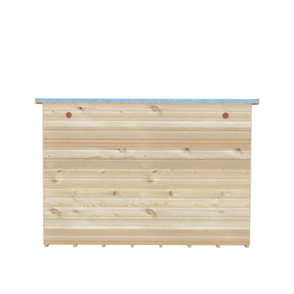 8x8 Sun Pent Potting Shed Style A Single Door 12mm Shiplap