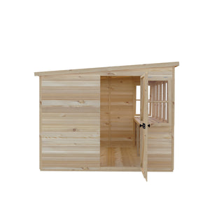 8x8 Sun Pent Potting Shed Style A Single Door 12mm Shiplap
