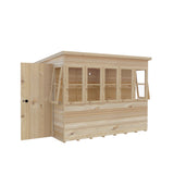 8x8 Sun Pent Potting Shed Style A Single Door 12mm Shiplap