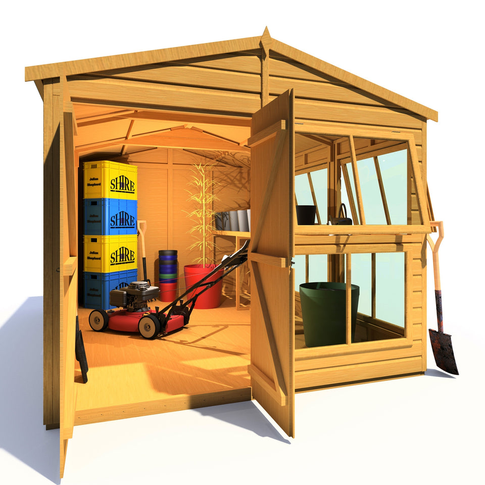 8x12 Sunhut Potting Shed with double doors
