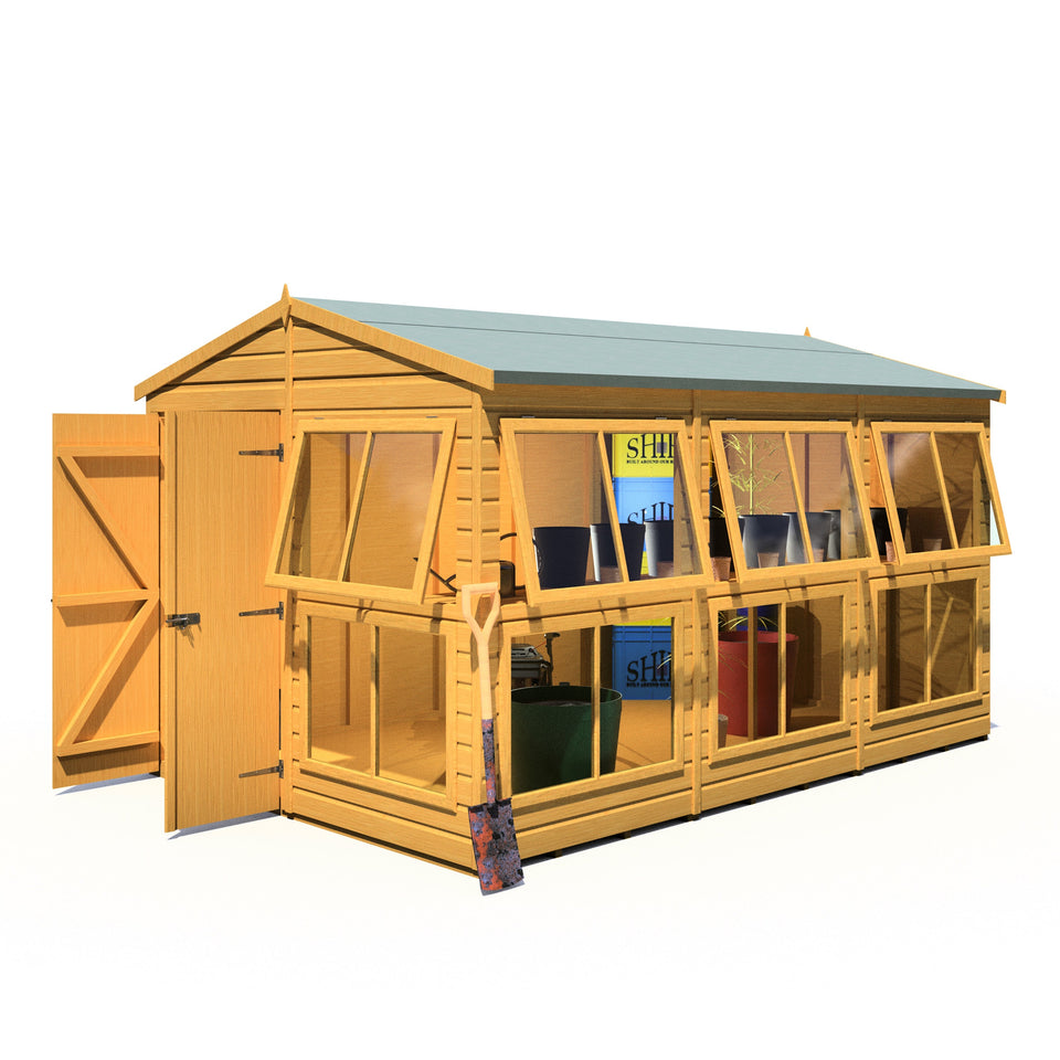 8x12 Sunhut Potting Shed with double doors