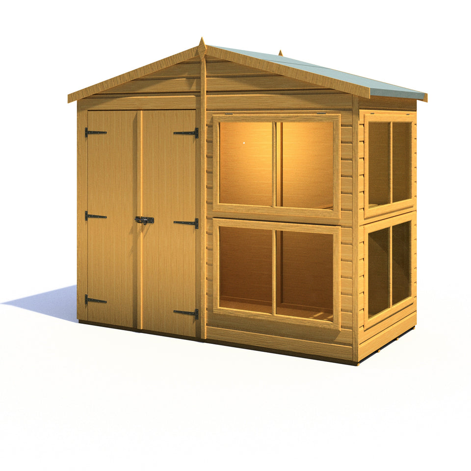 8x4 Sunhut Potting Shed with double doors