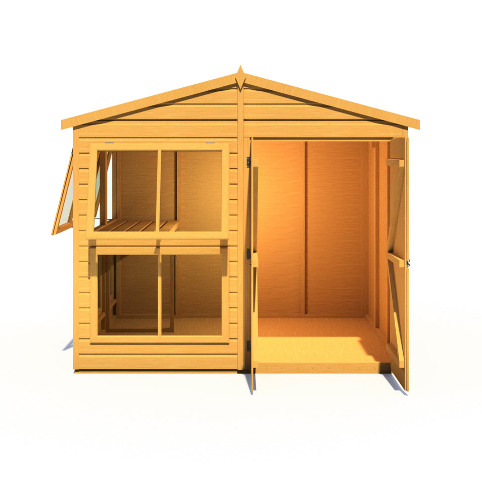 8x6 Sunhut Potting Shed with double doors