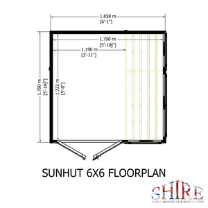 Shire Sun Hut 6x6 Potting Shed
