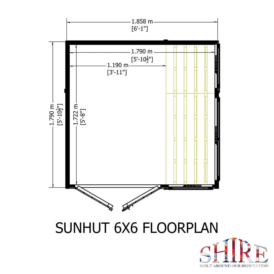 Shire Sun Hut 6x6 Potting Shed