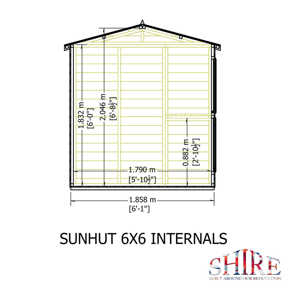 Shire Sun Hut 6x6 Potting Shed