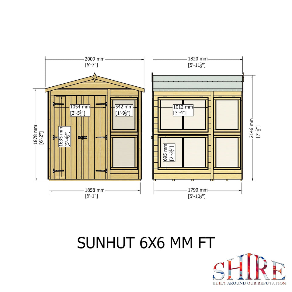 Shire Sun Hut 6x6 Potting Shed