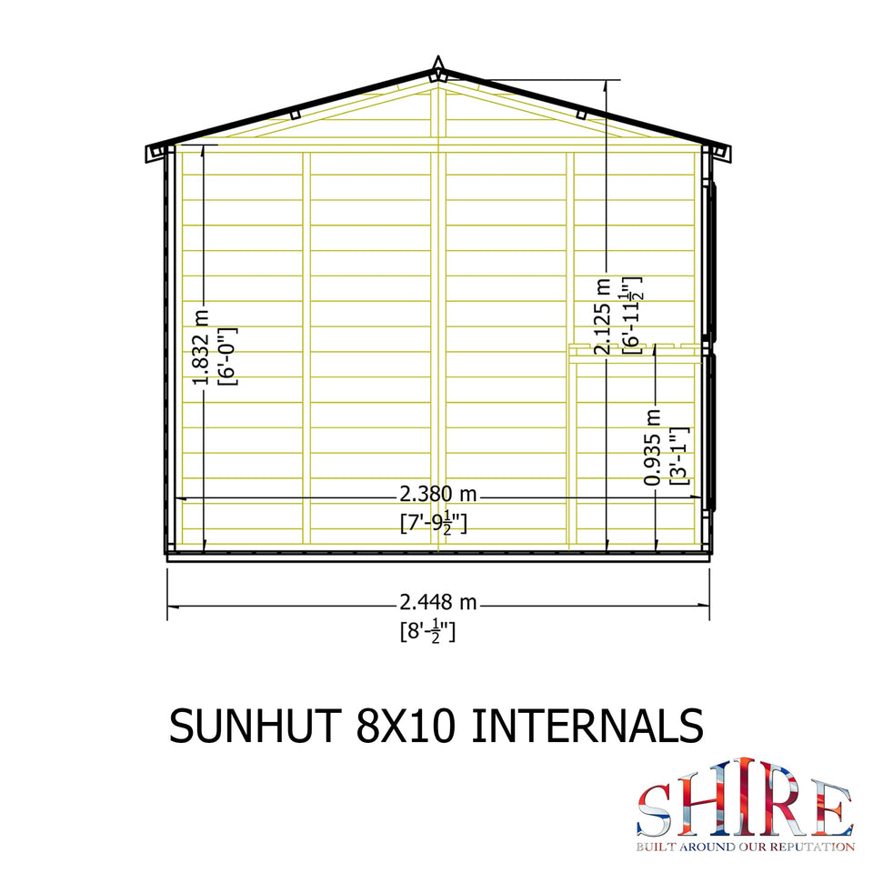 8x10 Sunhut Potting Shed with double doors