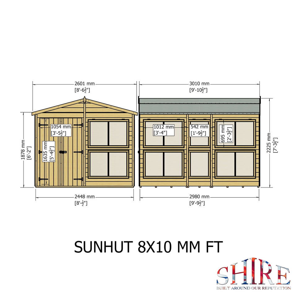 8x10 Sunhut Potting Shed with double doors