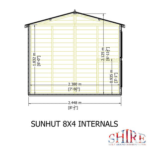 8x4 Sunhut Potting Shed with double doors