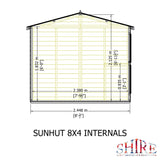 8x4 Sunhut Potting Shed with double doors