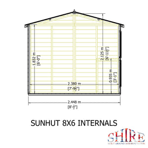 8x6 Sunhut Potting Shed with double doors