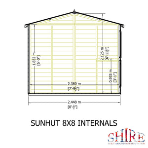 8x8 Sunhut Potting Shed with double doors