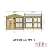 8x8 Sunhut Potting Shed with double doors