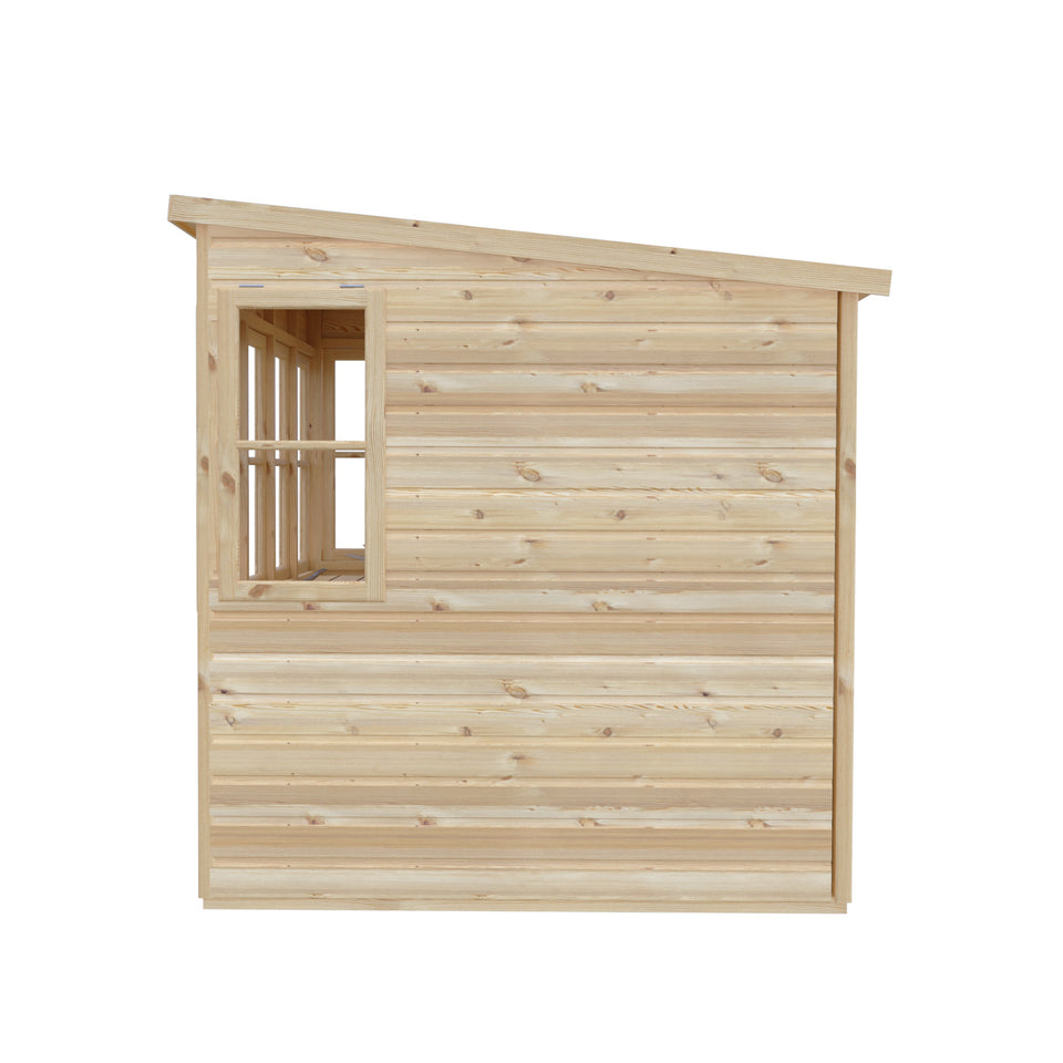6x6 Sun Pent Potting Shed Style A 6x6 Single Door 12mm Shiplap