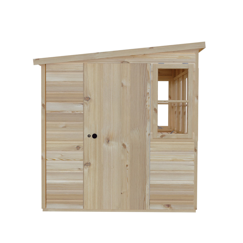 6x6 Sun Pent Potting Shed Style A 6x6 Single Door 12mm Shiplap