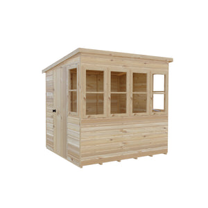6x6 Sun Pent Potting Shed Style A 6x6 Single Door 12mm Shiplap