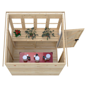 6x6 Sun Pent Potting Shed Style A 6x6 Single Door 12mm Shiplap