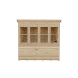 6x6 Sun Pent Potting Shed Style B Single Door 12mm Shiplap