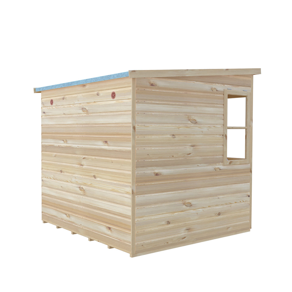 6x6 Sun Pent Potting Shed Style B Single Door 12mm Shiplap