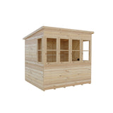 6x6 Sun Pent Potting Shed Style B Single Door 12mm Shiplap