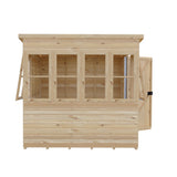 6x6 Sun Pent Potting Shed Style B Single Door 12mm Shiplap