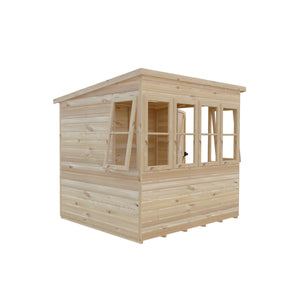 6x6 Sun Pent Potting Shed Style B Single Door 12mm Shiplap
