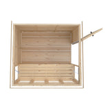 6x6 Sun Pent Potting Shed Style B Single Door 12mm Shiplap