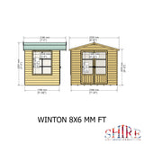 Winton 8x6 Summerhouse 12mm Shiplap cladding
