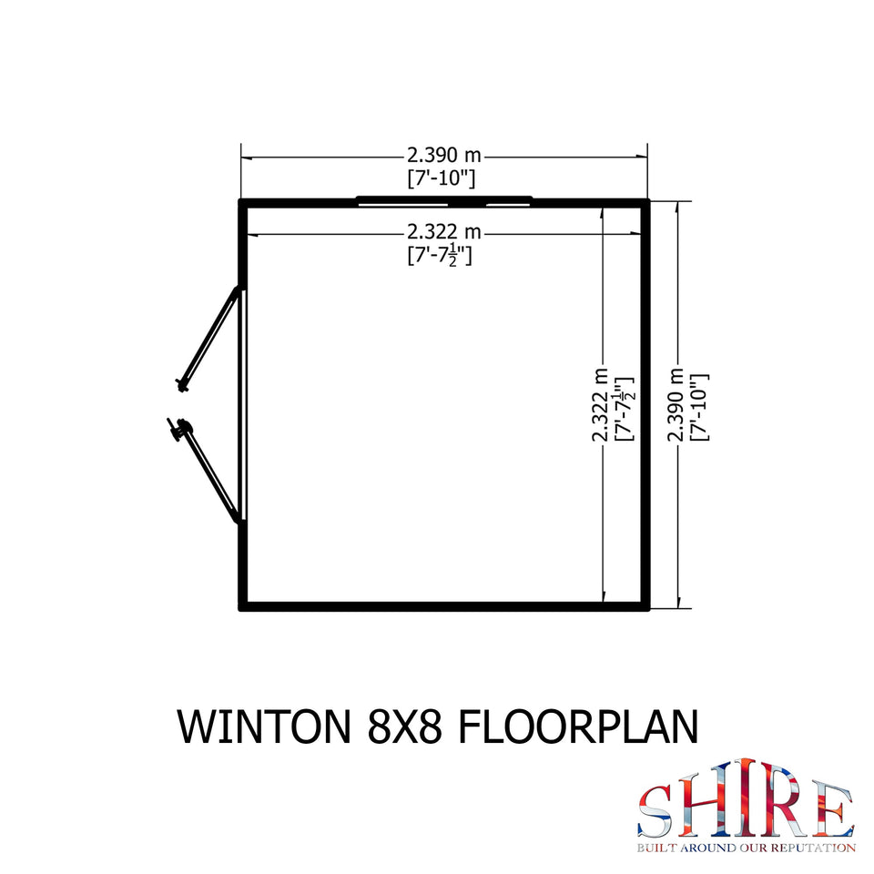 Winton 8x8 Summerhouse 12mm Shiplap