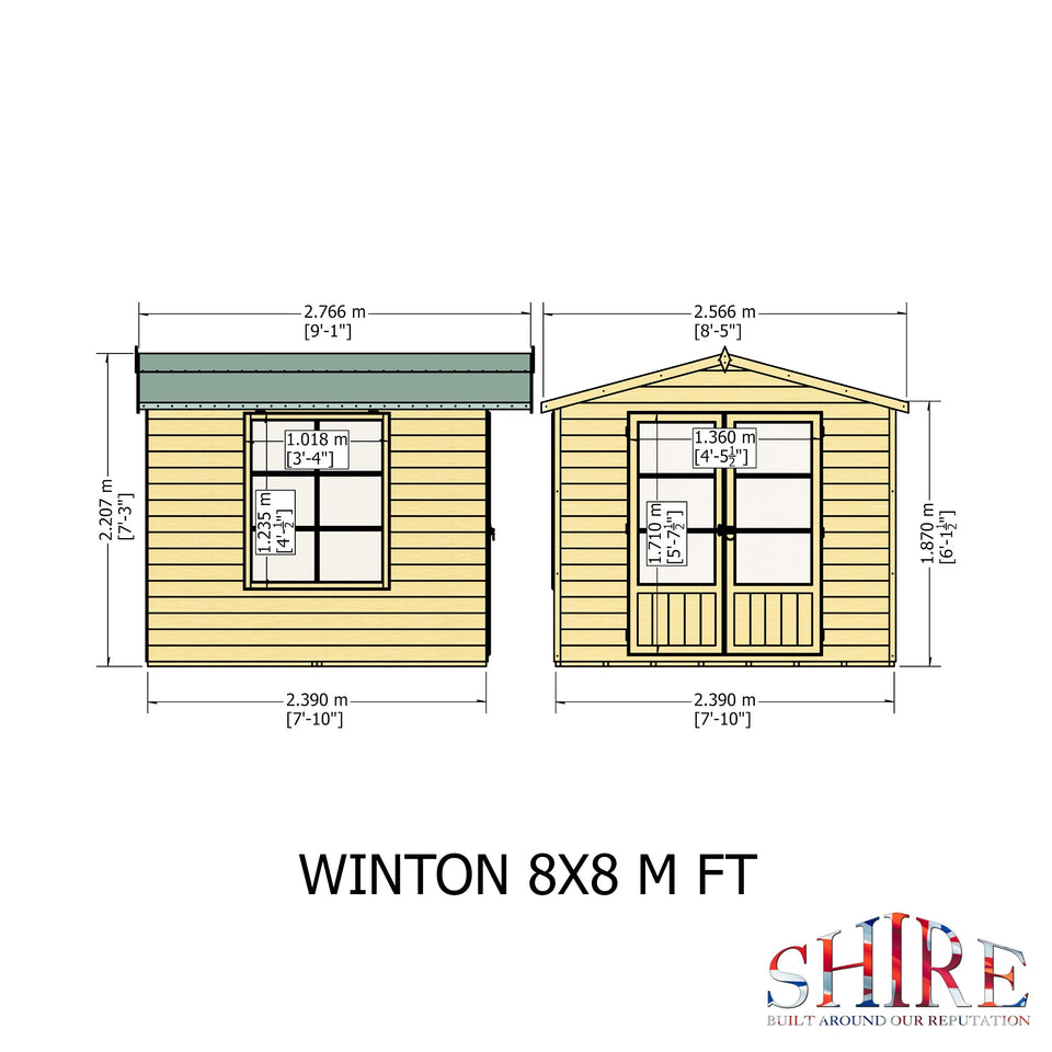 Winton 8x8 Summerhouse 12mm Shiplap