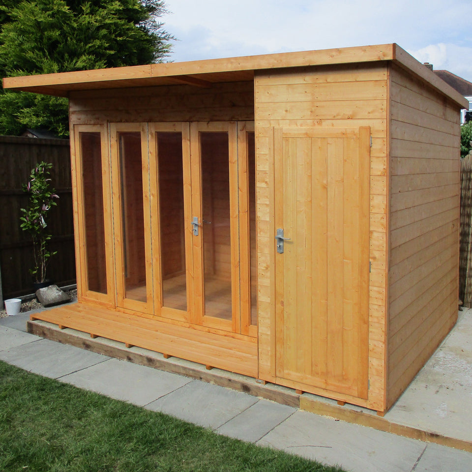 Aster 12x8 Right Hand Storage and Summerhouse 12mm Shiplap