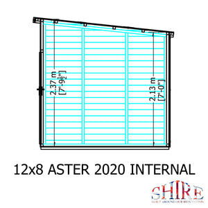 Aster 12x8 Right Hand Storage and Summerhouse 12mm Shiplap