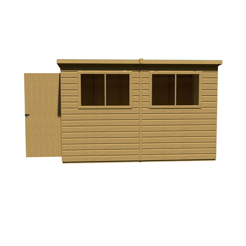 Caldey Single Door 10x6 style A 12mm Shiplap  Garden Shed
