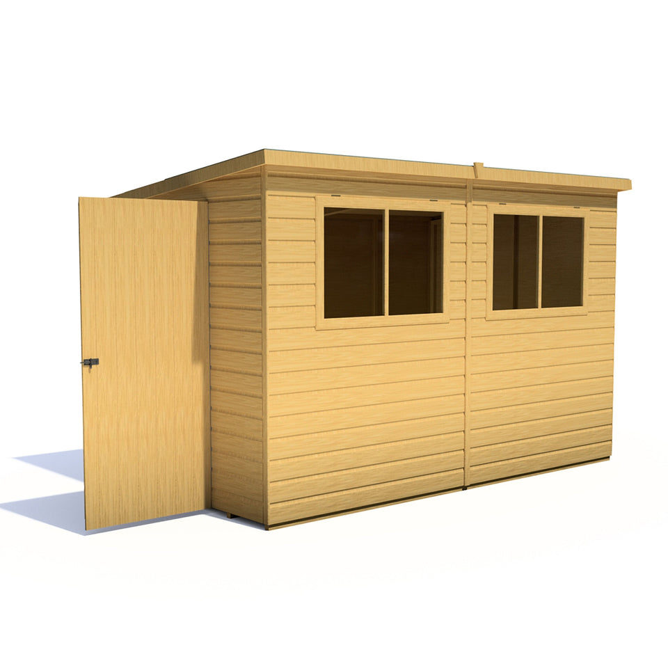 Caldey Single Door 10x6 style A 12mm Shiplap  Garden Shed