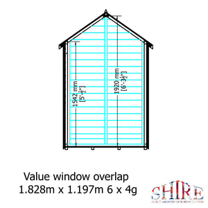 Shire Overlap 6x4 Economy with Window Storage Shed