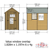 Shire Overlap 6x4 Economy with Window Storage Shed